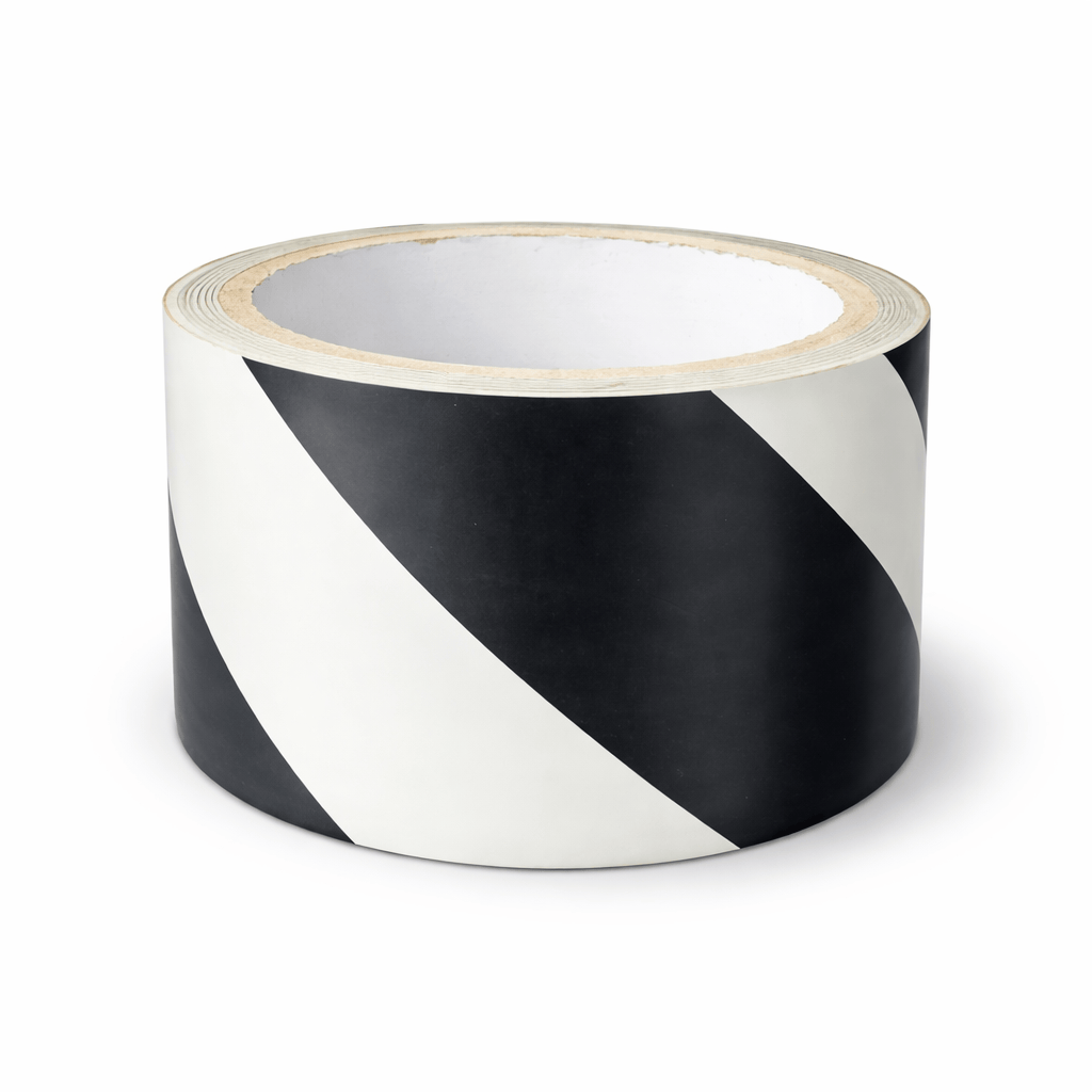 Black Hazard Tape (1) Black and White hazard tape 2 inch 30 Mtr - Image 1