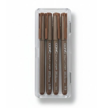 COPIC MULTILINER BROWN P/B 4PCS SET