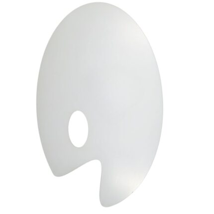 Clear Acrylic Paint Palette Oval small 12 Inch