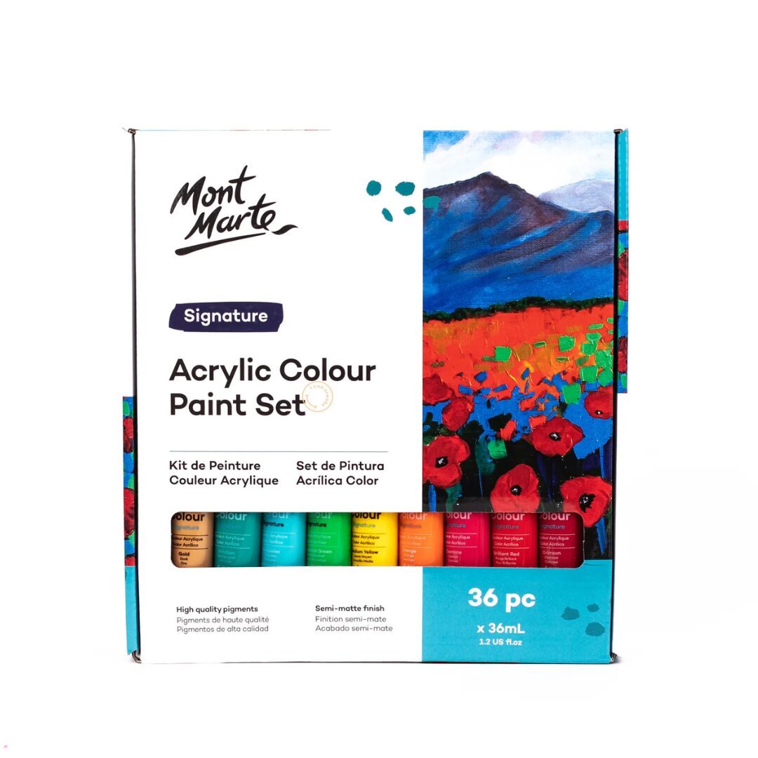 Mont Marte Acrylic Colour Signature Paint Set 36 x 36ml Mont Marte Acrylic Colour Signature Paint Set 36 x 36ml