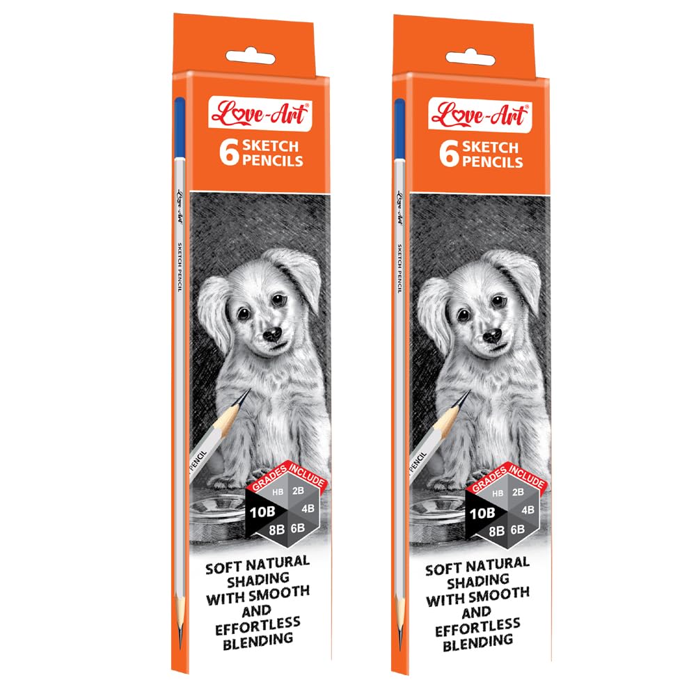 61Yew22231L._SL1000_ Artline Love-art Sketch Pencils 6pcs Pack of 2pcs. - Image 1