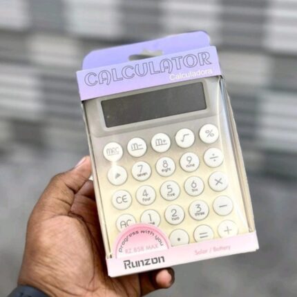 Cute Retro Color Button Calculator – 12-Digit Display | Soft Silicone Buttons | GT & % Keys