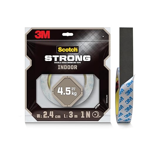 Scotch 3M Double Sided Tape (1m holds 4.5Kgs) for indoor Scotch 3M Double Sided Tape (1m holds 4.5Kgs) for indoor