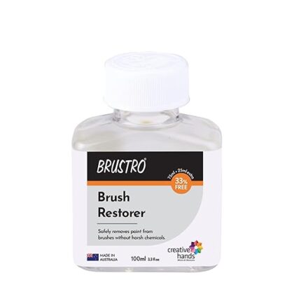 Brustro Brush Restorer 100ml 75ml+25ml Free| Brush Cleaner for Dried Acrylic & Oil Paint Brushes
