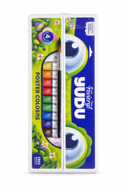 Fevicryl YUDU Poster Colours Set with Brush & Palette