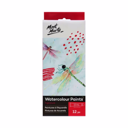 Mont Marte Watercolour Paint Set 12 Colours 12ml | Signature Watercolour Paints for Beginners & Artists