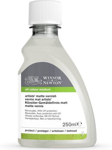 Winsor & Newton Oil Colour Mediums Artists' Matte Varnish – UV Resistant Oil Painting Varnish