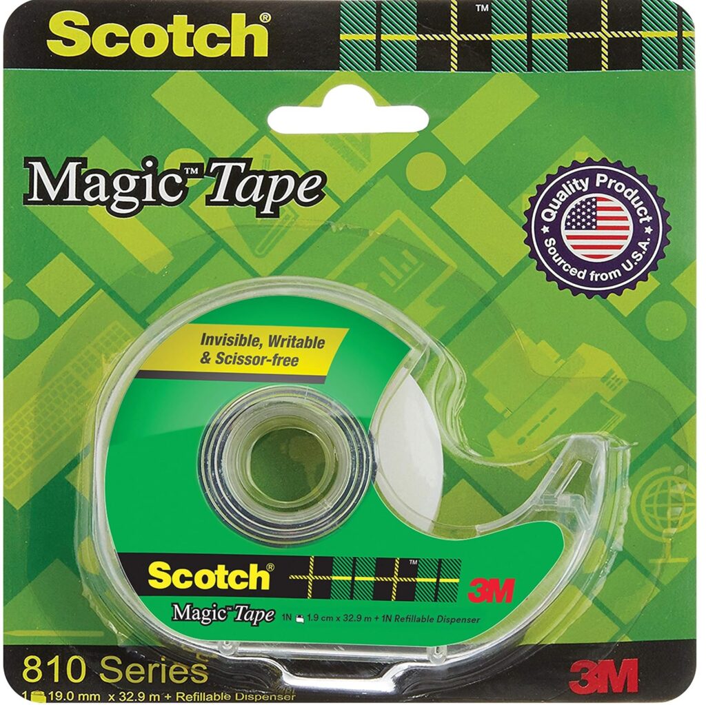 3M Scotch Magic Tape Roll with Refillable Dispenser