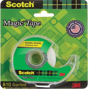 3M Scotch Magic Tape Roll with Refillable Dispenser