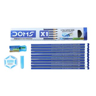 Doms X1 Xtra Super Dark Graphite Pencil Box