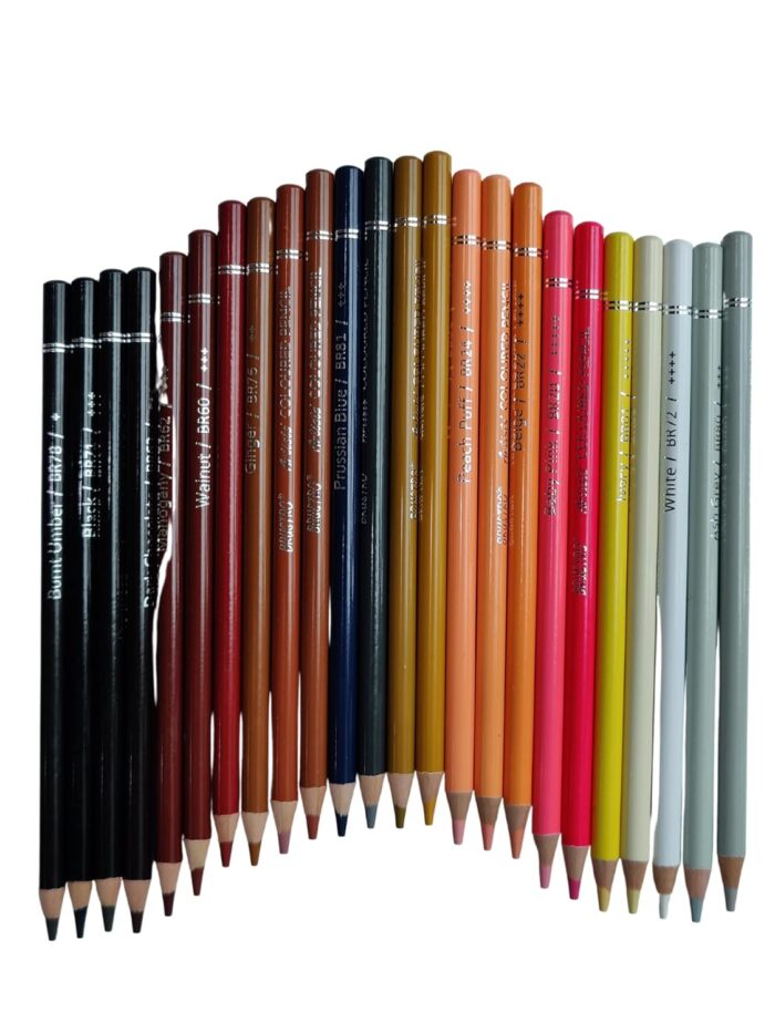 Brustro Artists' Skin Tone Coloured Pencils- Set of 24 Shades - Image 6