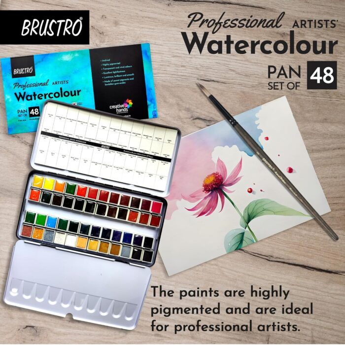 Brustro Professional Artists Watercolour Half pan Set - Image 3