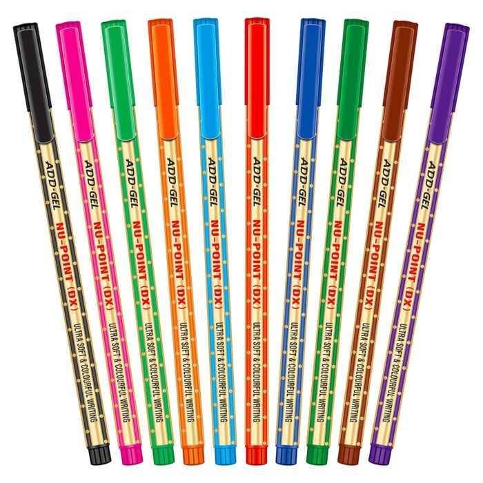 ADD Gel Nu-Point DX Colorful Writing Pens Ultra Soft Nibs from Japan - Image 2