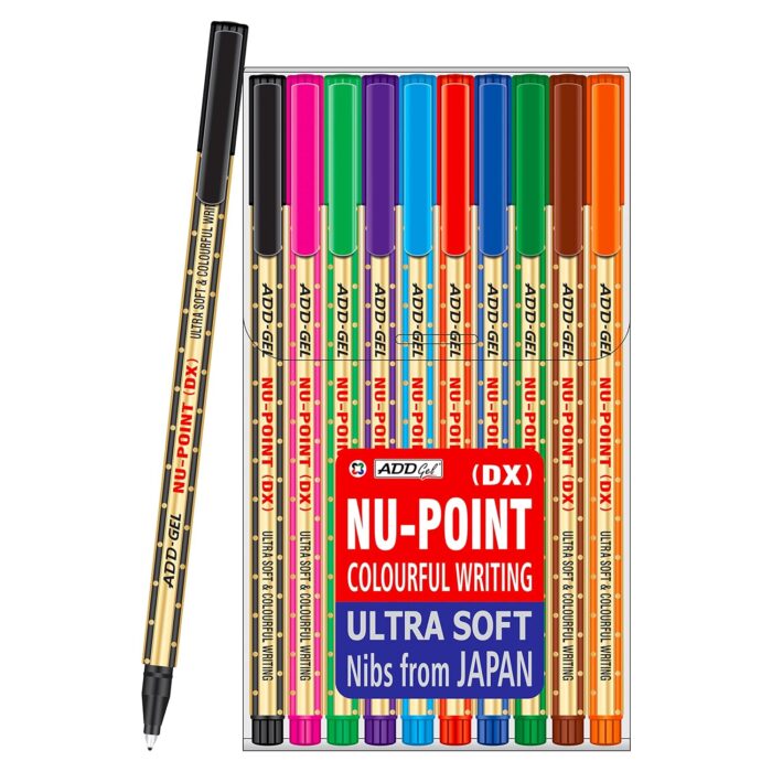 ADD Gel Nu-Point DX Colorful Writing Pens Ultra Soft Nibs from Japan - Image 1