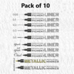 Doms Amariz Professional Pigment Liners set of 5 & 10