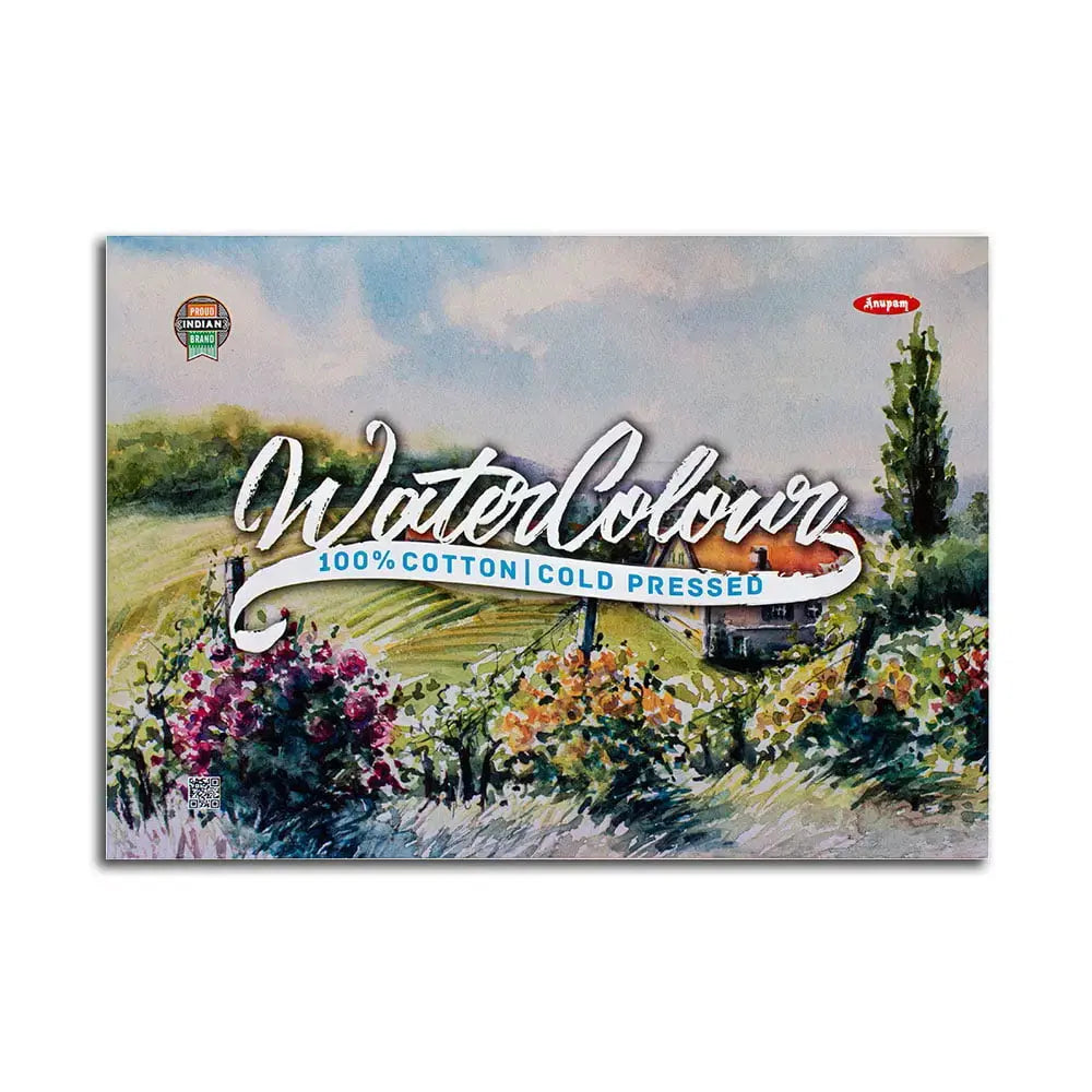 Anupam 100% Cotton Water Colour Paper Pad Cold Pressed 250 GSM