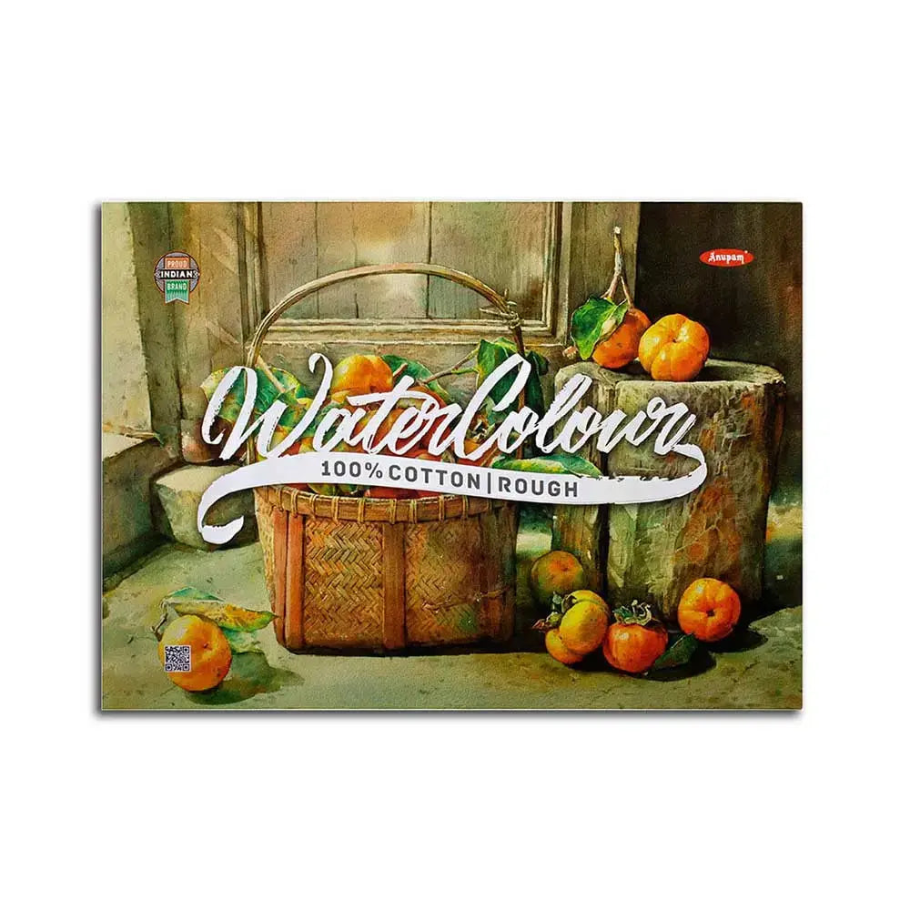 Anupam 100% Cotton WaterColor Paper Pad Rough Pressed 250 GSM