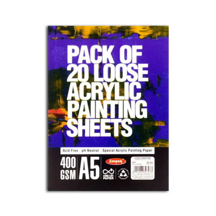 Anupam Acrylic Paper Loose Sheets 400 GSM - Image 4