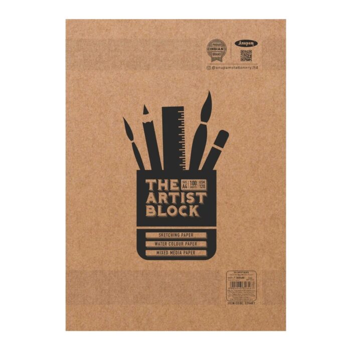 Anupam Artist Block Sketching and Mix Media Paper 120 GSM - Image 1