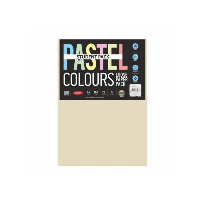 Anupam Colour Paper Pastel Shades Packet 160gsm - Image 5