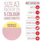Anupam Colour Paper Pastel Shades Packet 160gsm