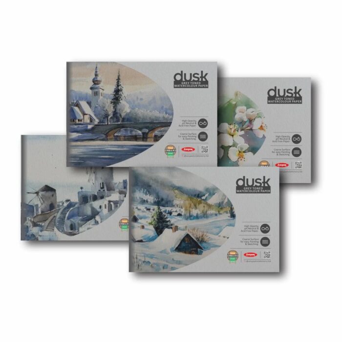 Anupam Dusk Grey Toned WaterColour Paper-Cold Pressed Pad-225 GSM - Image 7