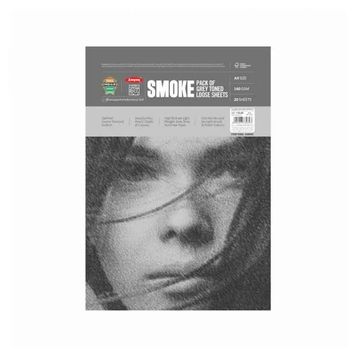 Anupam Grey Toned Drawing and Sketching Cartridge Paper Loose Sheets 140 GSM - Image 1