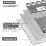 Anupam Grey Toned Paper Sketchbook -140 GSM Cartridge Paper - WireO Bound - Smoke Book - Image 3