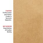Anupam Khaki Sketchbook Wire-O 140 GSM | Kraft Paper Sketchbook for Drawing & Mandala - Image 7