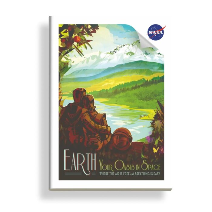 Anupam NASA Single Line Notebooks Soft Brown Cover 60Gsm A4 Size - Image 3