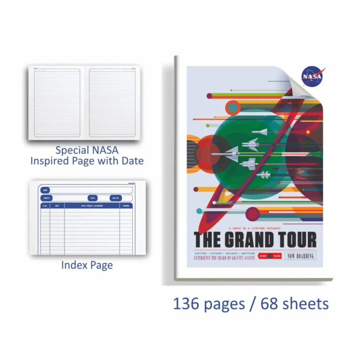 Anupam NASA Single Line Notebooks Soft Brown Cover 60Gsm A4 Size - Image 7