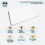 Anupam Pro Sketcher Sketch Book - Wireo Binding Book -140 GSM with Butter Paper - Image 4