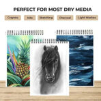 Anupam Pro Sketcher Sketch Book - Wireo Binding Book -140 GSM with Butter Paper - Image 5