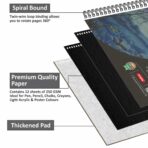 Anupam Pupil Black Toned Watercolour Paper Wireo Book 250 GSM - Image 2