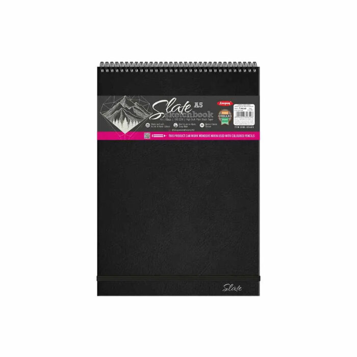 Anupam Sketcho Slate Black Paper Sketchbook Wireo Bound 180 GSM - Image 2