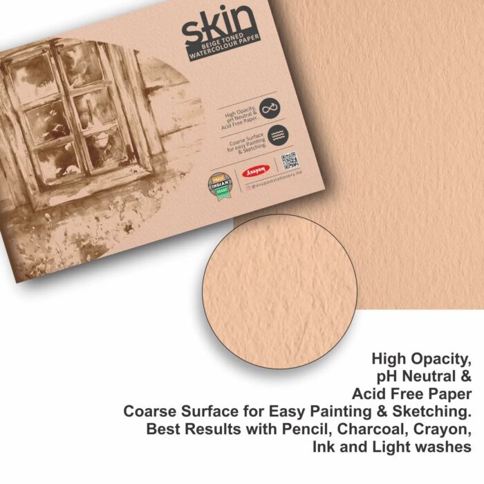 Anupam Skin Watercolour Paper -Cold Pressed Pad - Image 5