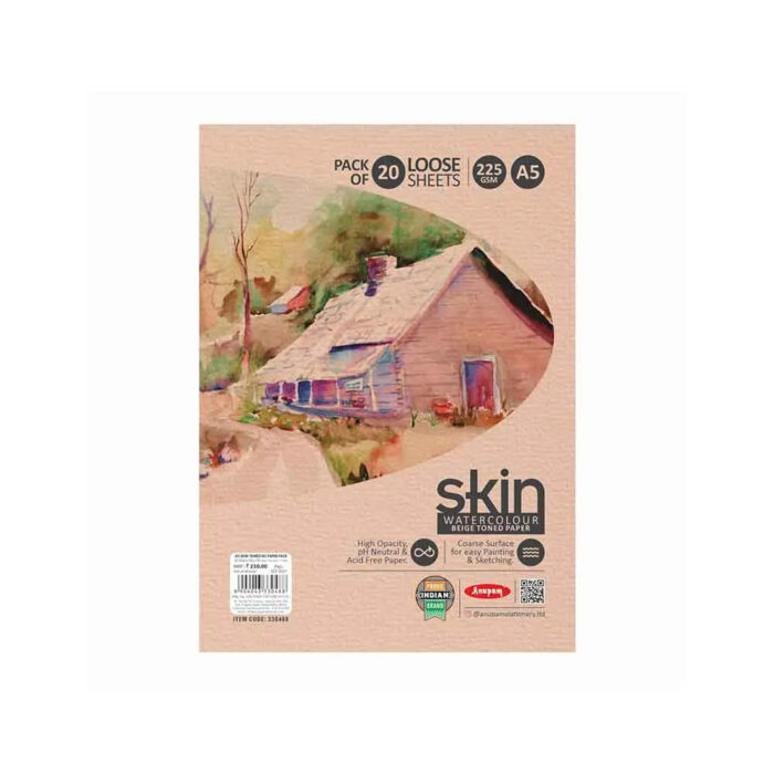 Anupam Skin Toned Watercolour Paper Loose Sheets 225gsm - Image 2