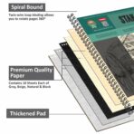 Anupam Stak 4 Colors Toned Sketch Paper Size A4 Wire-o Book (40 sheet)