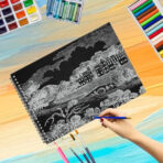 Anupam Stak 4 Colors Toned Sketch Paper Size A4 Wire-o Book (40 sheet) - Image 5