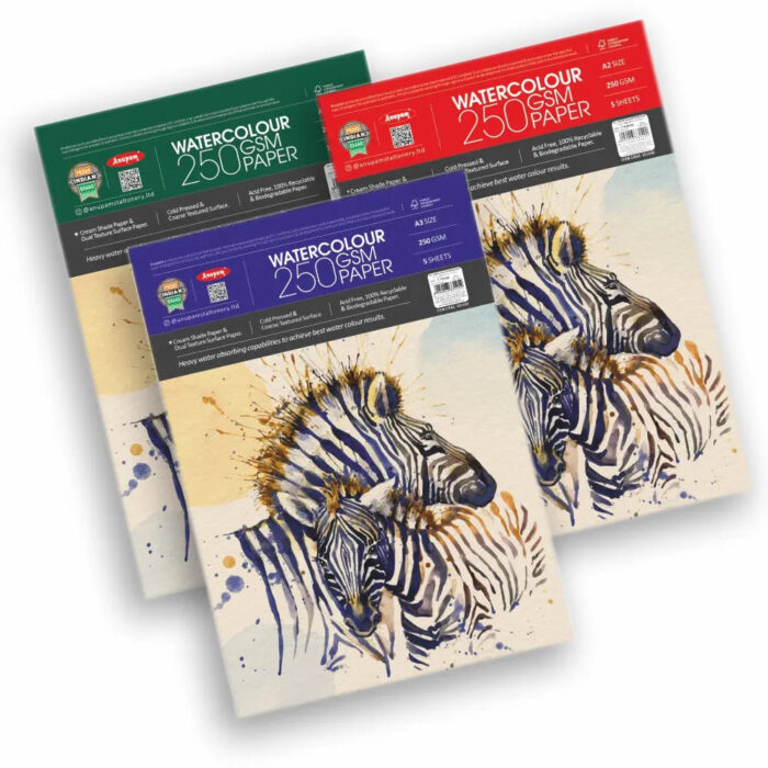 Anupam Watercolour Paper Cream Shade 250 GSM Cold Pressed  (Loose Sheets) - Image 7