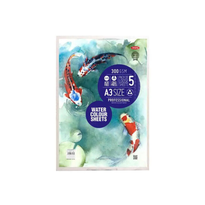 Anupam Watercolour Paper Loose Sheets 200 and 300 GSM Cold Pressed - Image 10