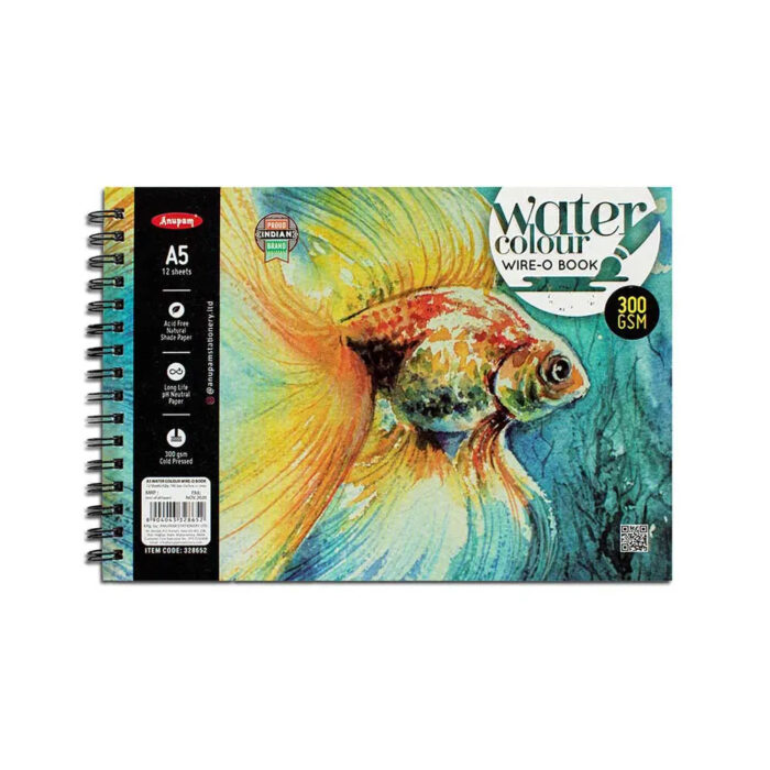 Anupam Watercolour Paper Wireo Book (200 GSM & 300 GSM) - Cold Pressed - Image 7