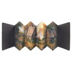 Anupam Wave Fan Folding Black Paper Accordion Book 180 GSM