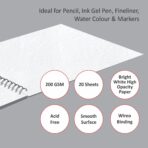 Anupam Wiro Bound Ivory Paper Sketchbook - 200 GSM - Image 3