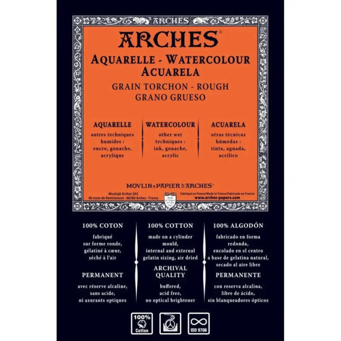 Arches Watercolour-Aquarelle 640GSM 100% Cotton Paper-5 SHT - Image 3