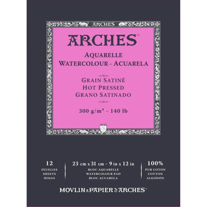 Arches Watercolour- Aquarelle -Natural White Short Side Glued Pad(Loose) - Image 1