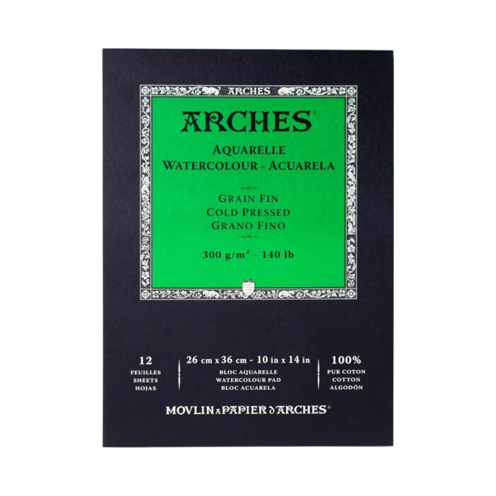 Arches Watercolour- Aquarelle -Natural White Short Side Glued Pad(Loose) - Image 2