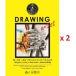 Art Essentials Artist Drawing Paper Natural White Fine Grain 180GSM - (Loose) - Image 5