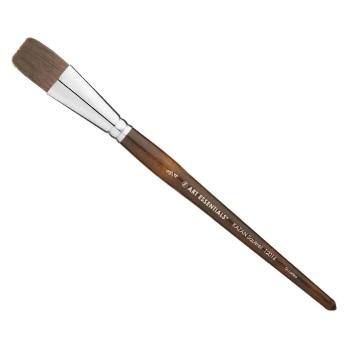 Art Essentials Kazan Synthetic Squirrel Hair Brush (Flat) Series 12016 - Image 2