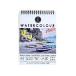 Art Essentials Studio Watercolour Paper 300GSM,Natural White Cold Pressed,Medium Surface-Spiral Pad - Image 2